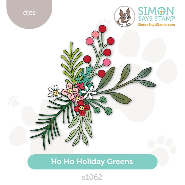 Simon Says Stamp Ho Ho Holiday Greens Wafer Dies s1062 Sugar and Spice
