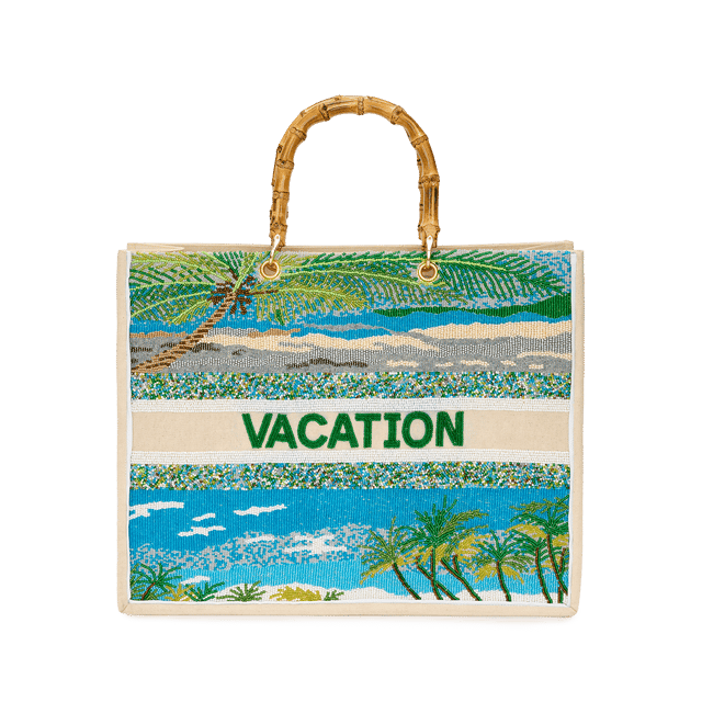 The Juliana Beaded Tote - Sandy
