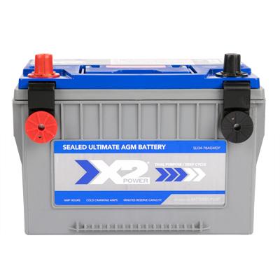 X2Power Premium AGM 880CCA BCI Group 34/78 Car and Truck Battery