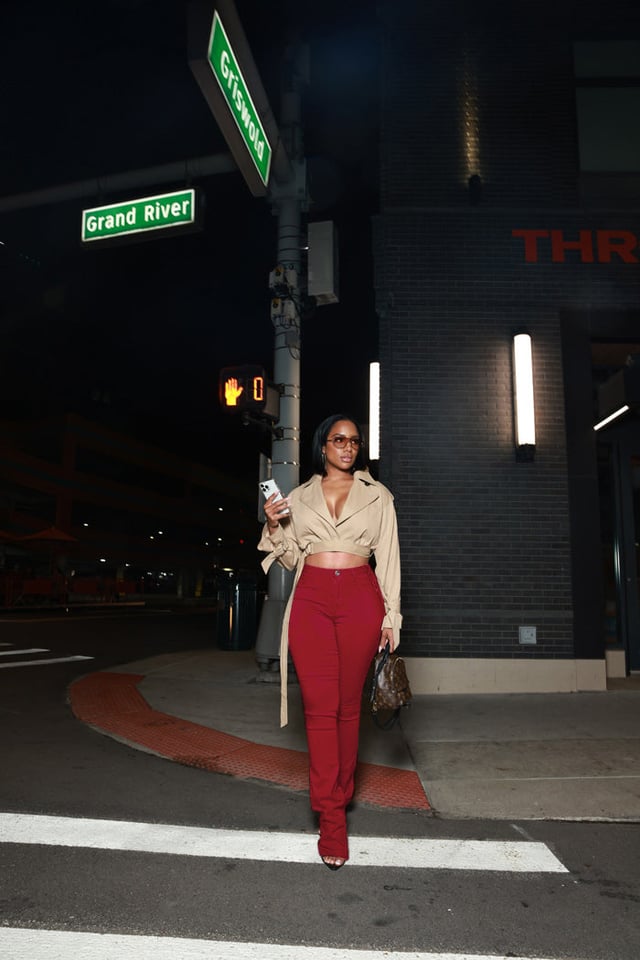 Right Call High Rise Stacked Flare Jeans - Burgundy