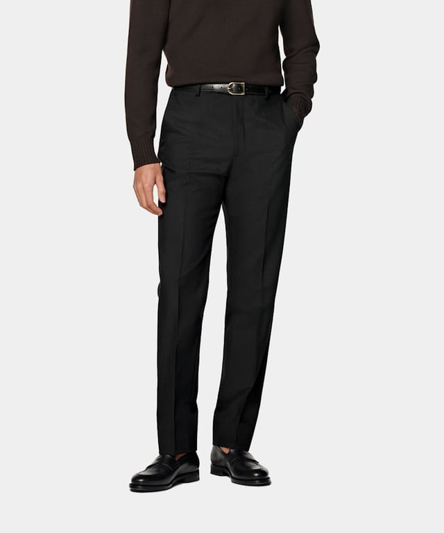 Black Straight Leg Trousers