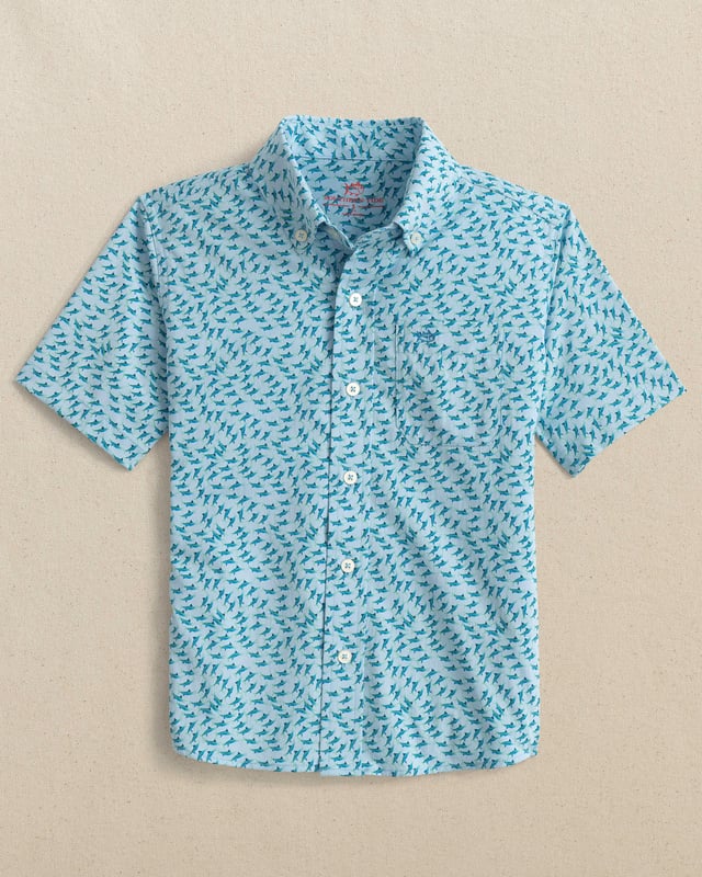 Boys Intercoastal Fintastic Short Sleeve Sport Shirt