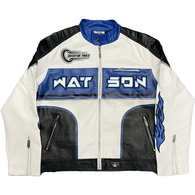 WATSON PRO CIRCUIT RACING WORLDWIDE DOMINATION MOTO JACKET (BLUE/WHITE)