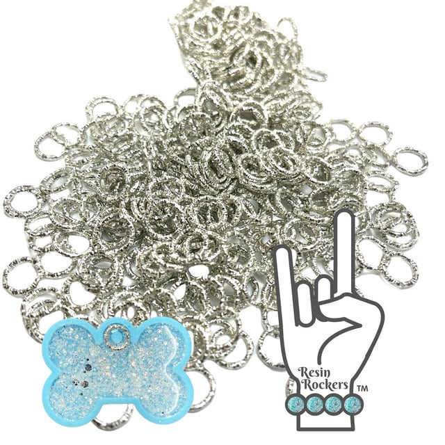 Dog Tag Reinforcement Silver Plated Stainless Steel Jump Rings Pack of 100