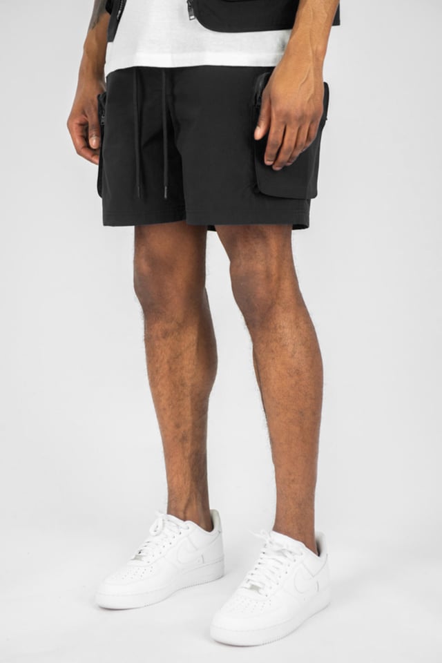 Cargo Pocket Shorts (Black) (141-910)
