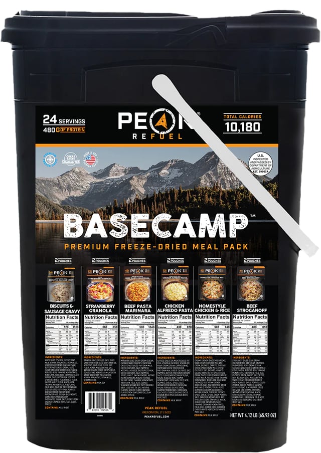 Peak Refuel Base Camp 3.0 Premium Freeze-Dried Meals Bucket