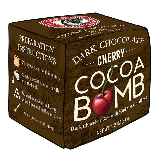 Dark Chocolate Cherry Cocoa Bomb
