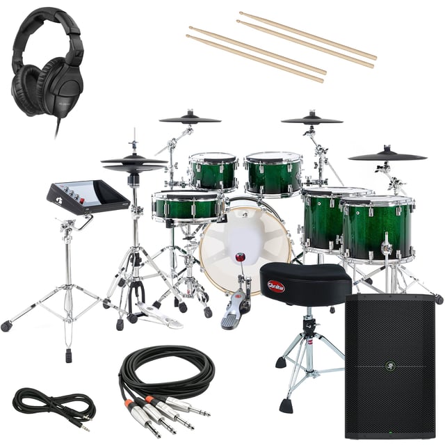 GEWA G9 Pro 6 LTD Electronic Drum Set - Sherwood Green COMPLETE DRUM BUNDLE