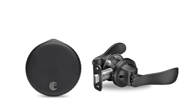 August Wi-Fi Smart Lock + Navis Paddle in Black
