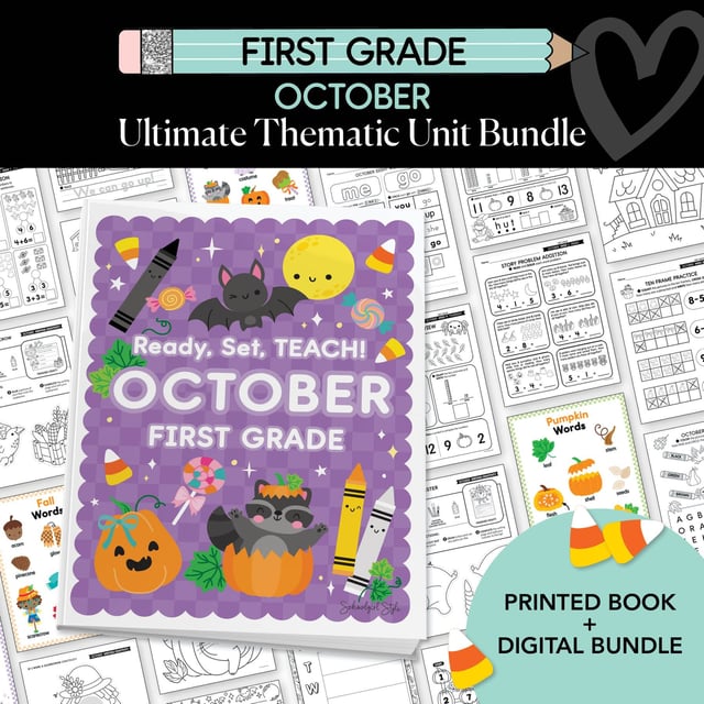 Ultimate First Grade October Thematic Unit Bundle
