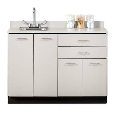 Clinton 48" Base Cabinet with 4 Doors, 2 Drawers, and Sink