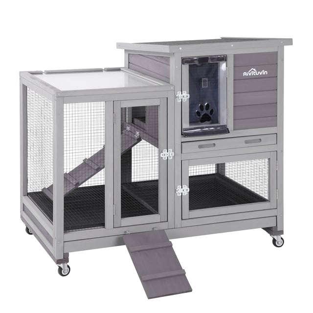 Aivituvin-AIR10 Outdoor and Indoor Bunny Hutch (Inner Space 8.3ft²)