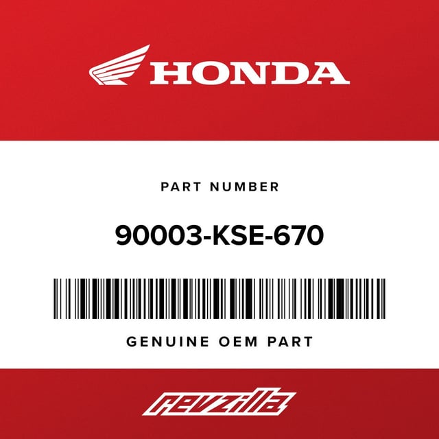 Honda BOLT, FLANGE (6X73) 90003-KSE-670