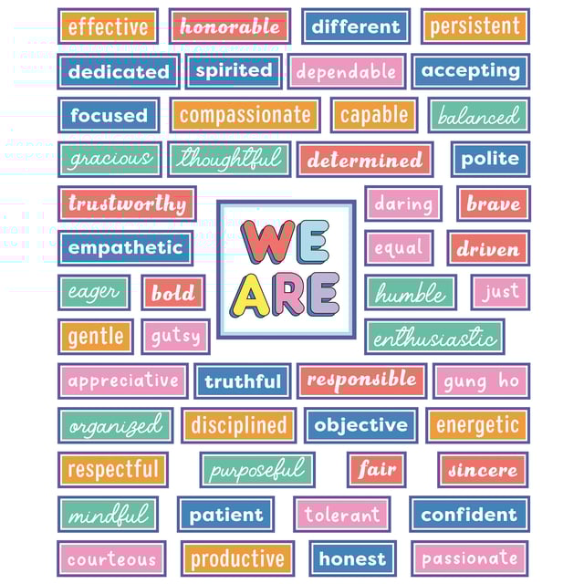 We Stick Together Motivational Pre-punched Bulletin Board Set Grade K-8