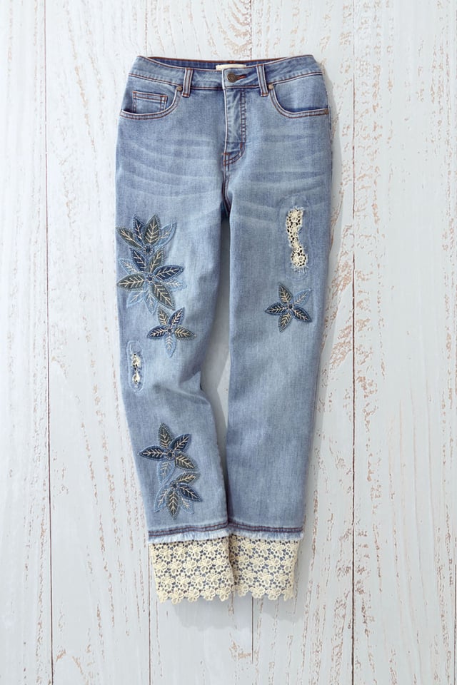 Indigo & Lace Ankle Jeans