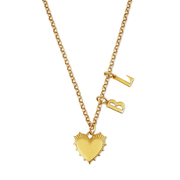 Personalized Small Heart of Gold Necklace