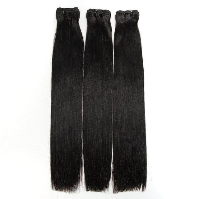 WOWANGEL Straight Raw Hair Bundles Deal 3pcs 100% Human Virgin Hair Weaves