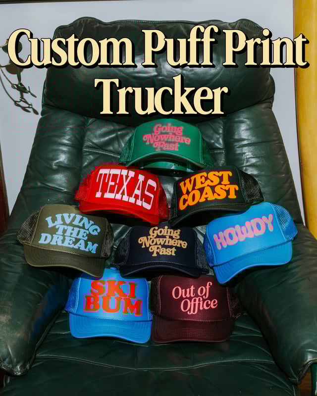 Custom Puff Print Trucker