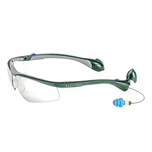 Soundshield Classic Safety Glasses, Green Frame, Indoor/Outdoor Lens