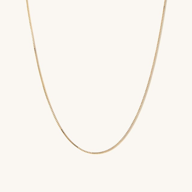 14k Gold Baby Box Chain Necklace - Jewelry | Mejuri