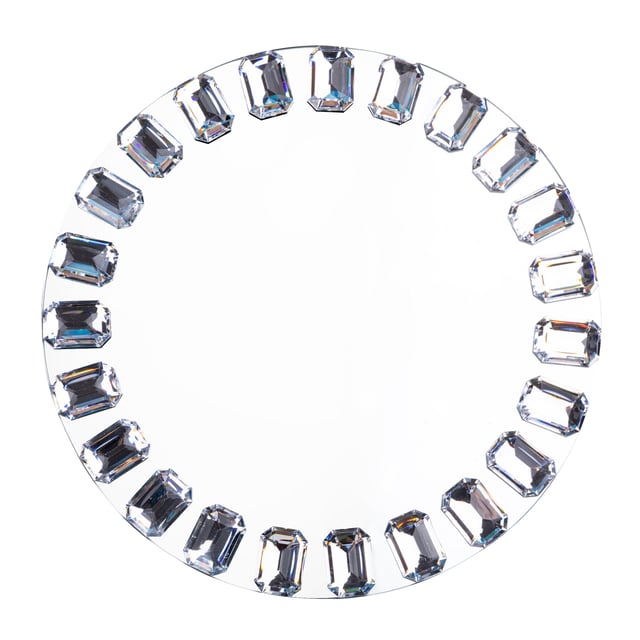 Mirror Glass Charger Plate (2 pcs) - Silver