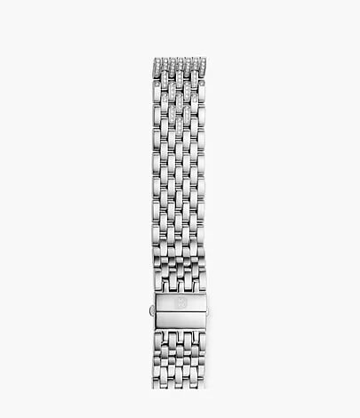 18mm Deco Seven-Link Taper Steel Bracelet with Diamonds