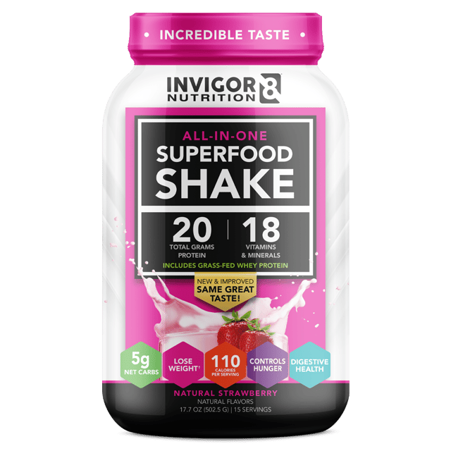 INVIGOR8 Natural Strawberry Superfood Shake