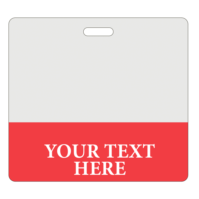 Custom Printed Clear Badge Buddies Horizontal (Standard Size) - Customize with Title and Color