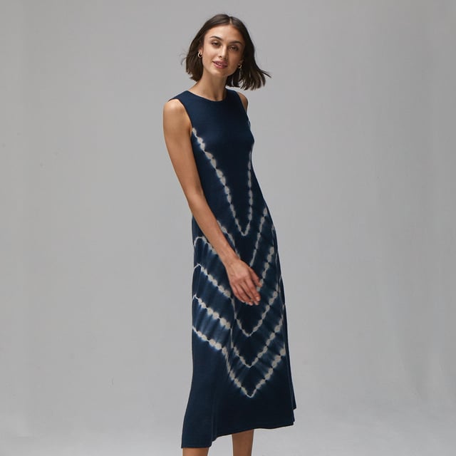 Tie Dye Maxi Dress in Navy