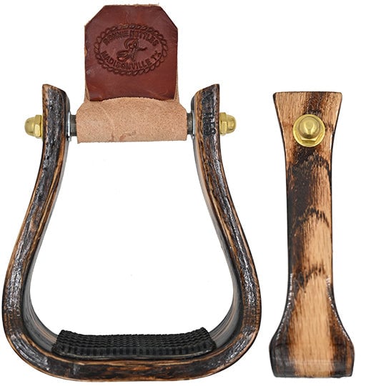 Nettles 2" Rustic Wrangler Barrel Stirrups with Gripper