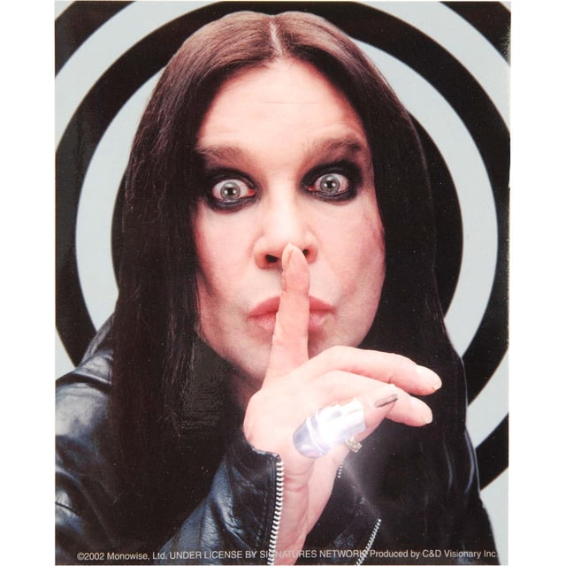 Posed In Black Leather Jacket Shh! Photo (5" x 4") Sticker