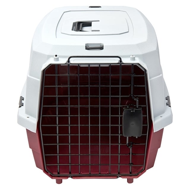 All Day Single Door Dog Carrier Cream Red