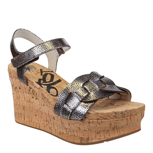 CHARLESTON in SILVER Wedge Sandals