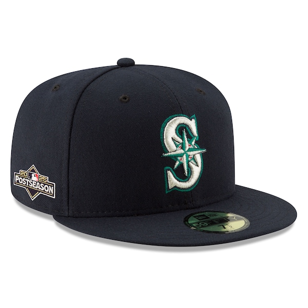 Men's Seattle Mariners New Era Navy 2025 MLB Postseason Side Patch 59FIFTY Fitted Hat