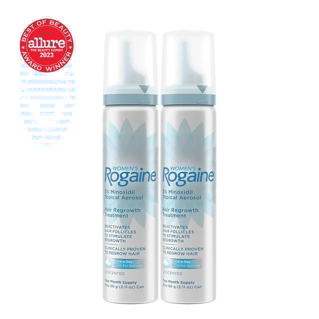 Women's ROGAINE® 5% Minoxidil Unscented Foam