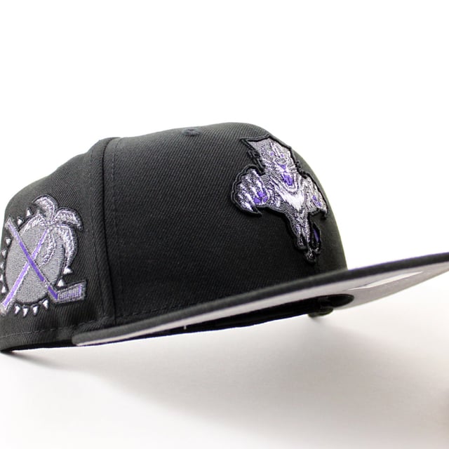 Florida Panthers Palm Tree Patch New Era 59Fifty Fitted Hat (Black Gray Under brim)