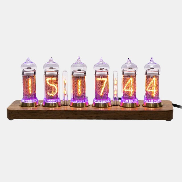 Keebmonkey IN14 Walnut Nixie Clock With Driver