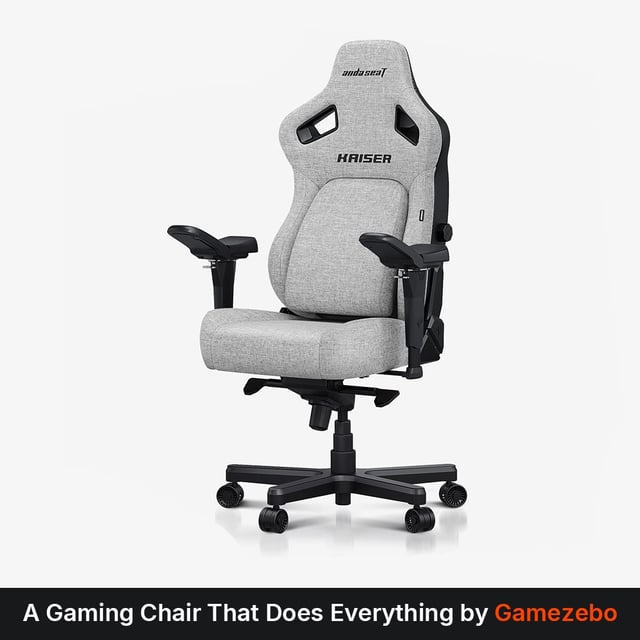 AndaSeat Ash Gray Kaiser 4 Series Premium Gaming Chair