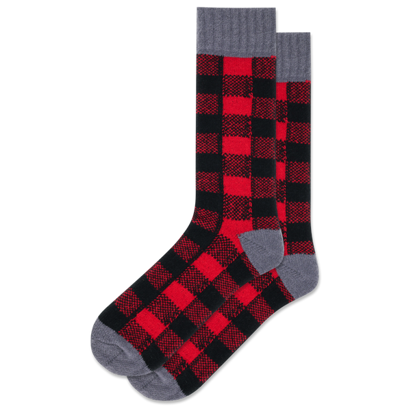HOTSOX Men's Plaid Boot Crew Sock
