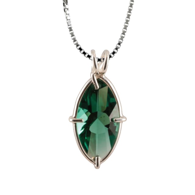 Siberian Green Quartz Infinite Eye Chain Pendant