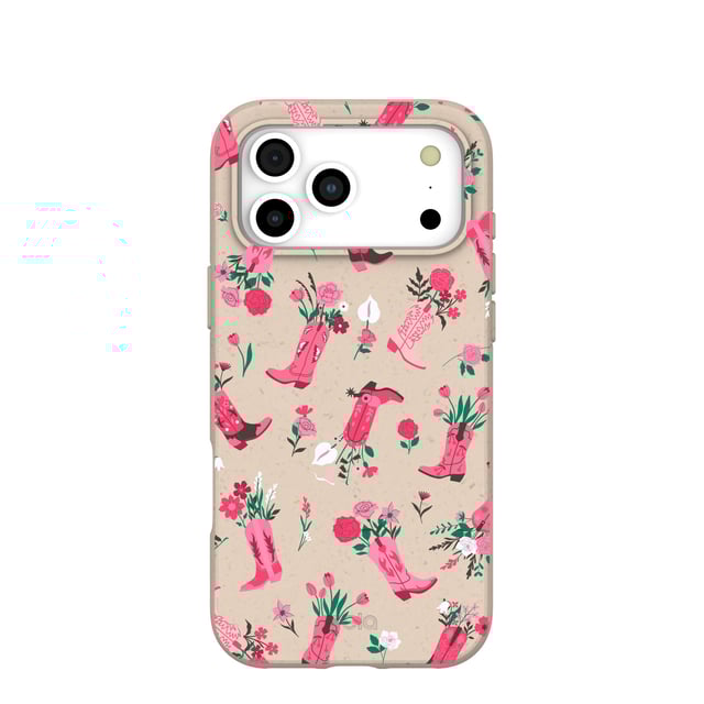 Seashell Boots N Flowers iPhone 17 Pro Max Case