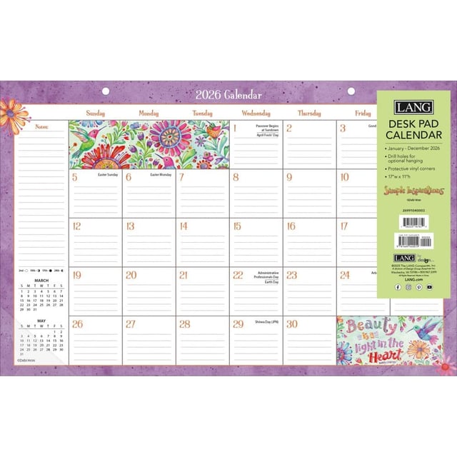 Simple Inspirations 2026 Desk Pad by Debi Hron