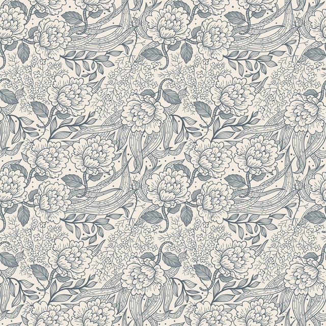 Peony in Indigo