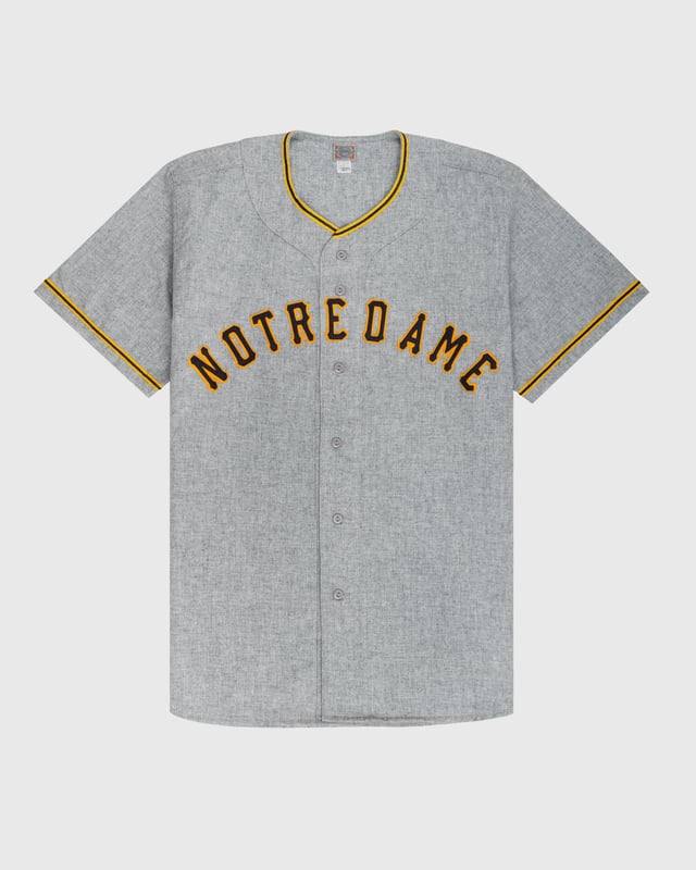 University of Notre Dame 1956 Authentic Wool Road Baseball Jersey