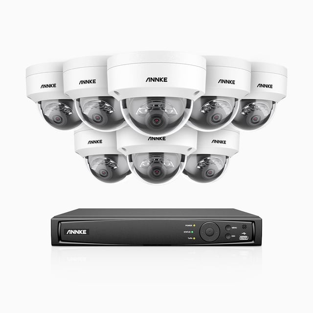 H800 - 4K 8 Channel 8 Cameras PoE Security System, Human & Vehicle Detection, Built-in Micphone, Color & IR Night Vision, RTSP Supported