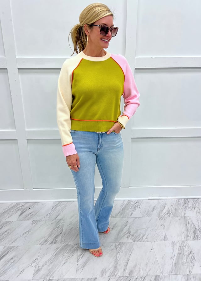 Twist Of Fate Colorblock Sweater