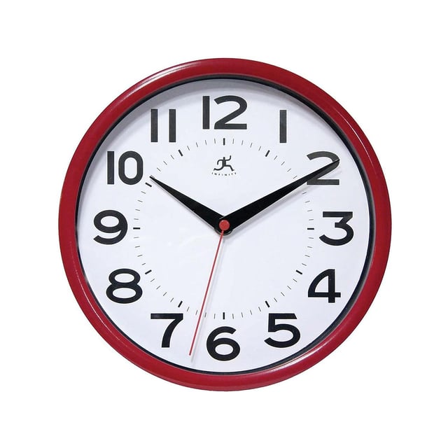 Infinity Instruments Metro Wall Clock, 9"Dia. (14220ACBT-3364)