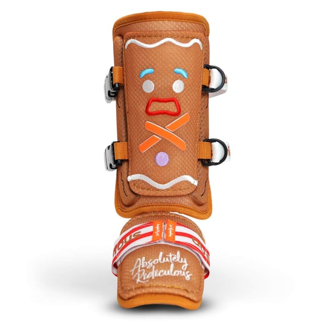 gingerbread man leg guard