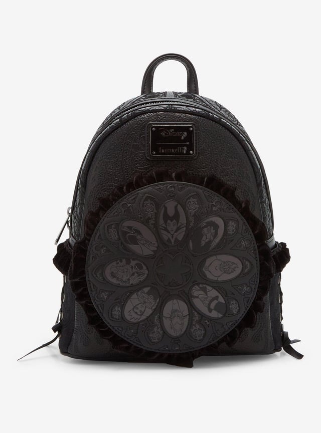 Loungefly Disney Villains Windows Ruffle Mini Backpack