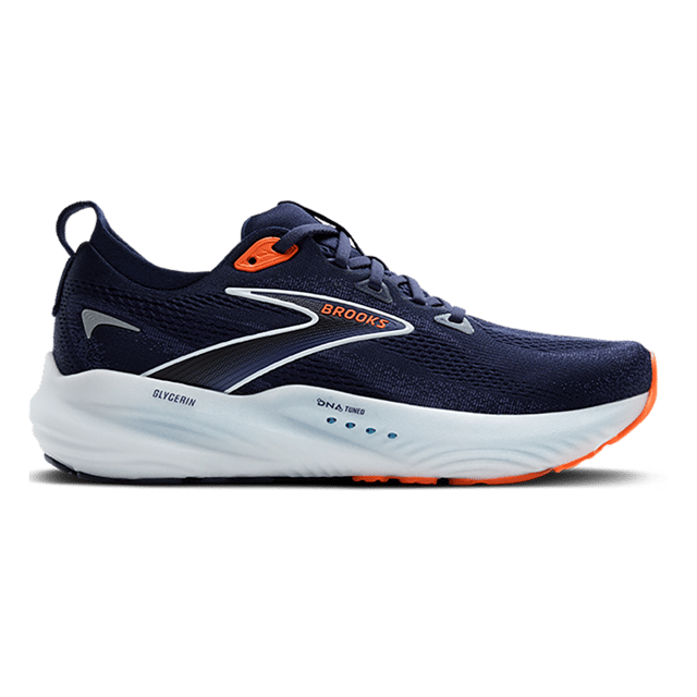 Brooks Glycerin 22 Peacoat - Blue Ribbon - Orange